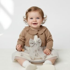 MİNİ BEAR TRİKOLU KIZ ELBİSE