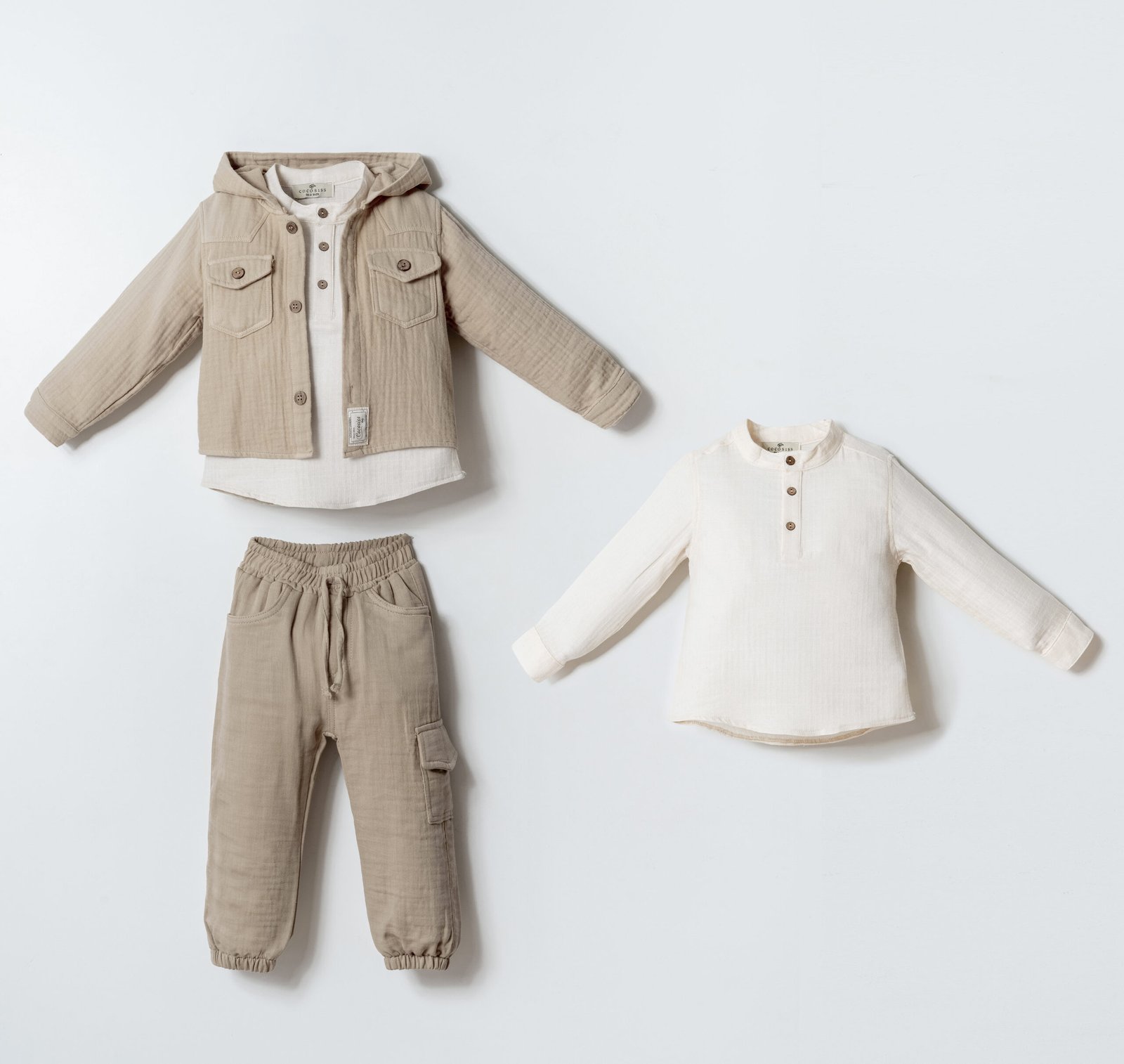 Müslin Erkek Çocuk 3'lü Takım