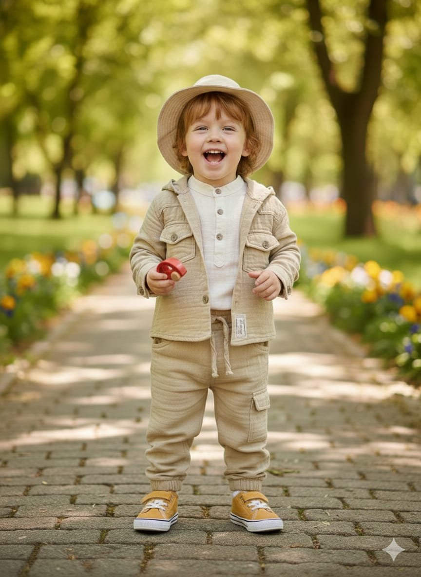 Müslin Erkek Çocuk 3'lü Takım - Görsel 4