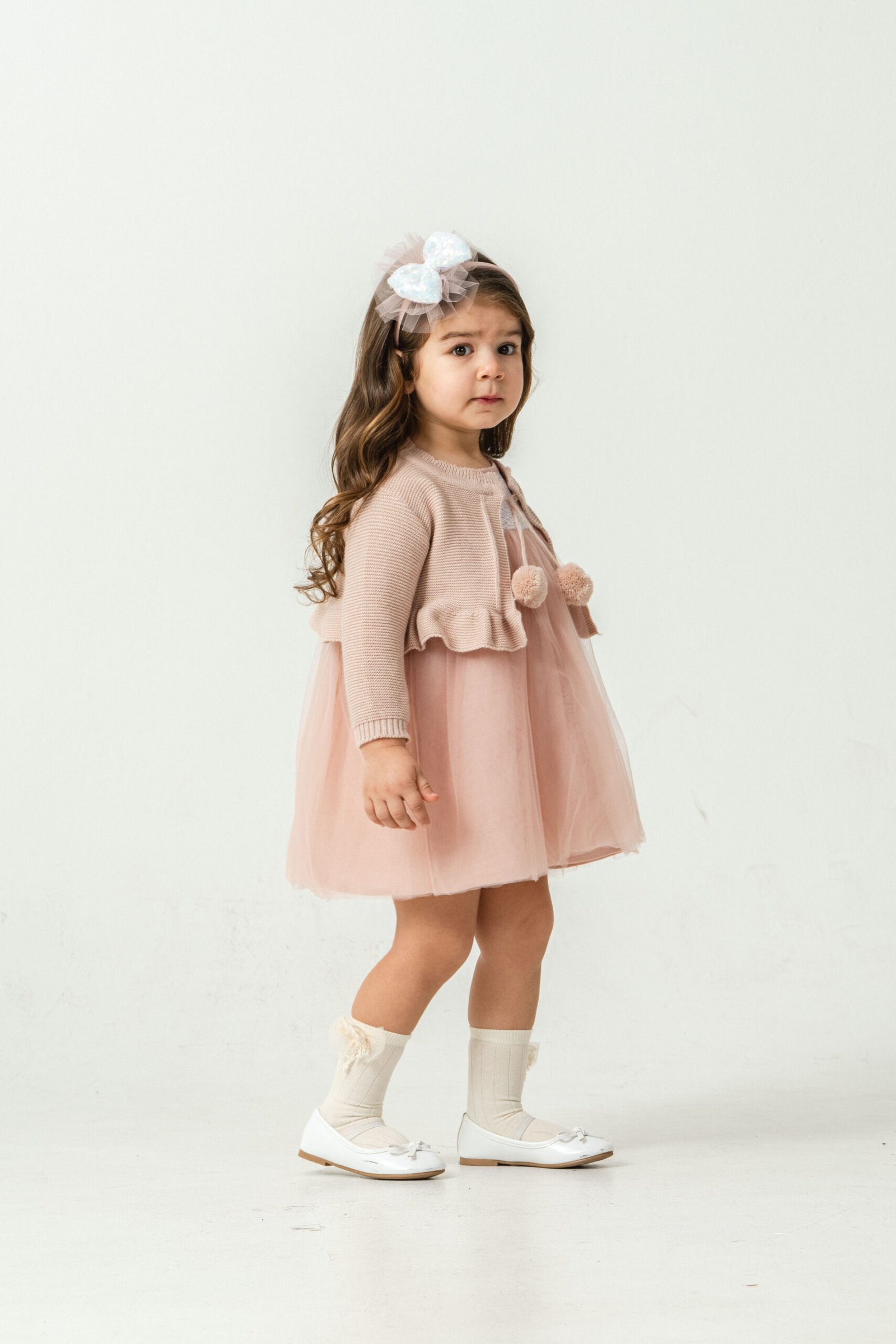 Payet Tokalı Trıko Bolero Hırka 3'lü Elbise - Görsel 4