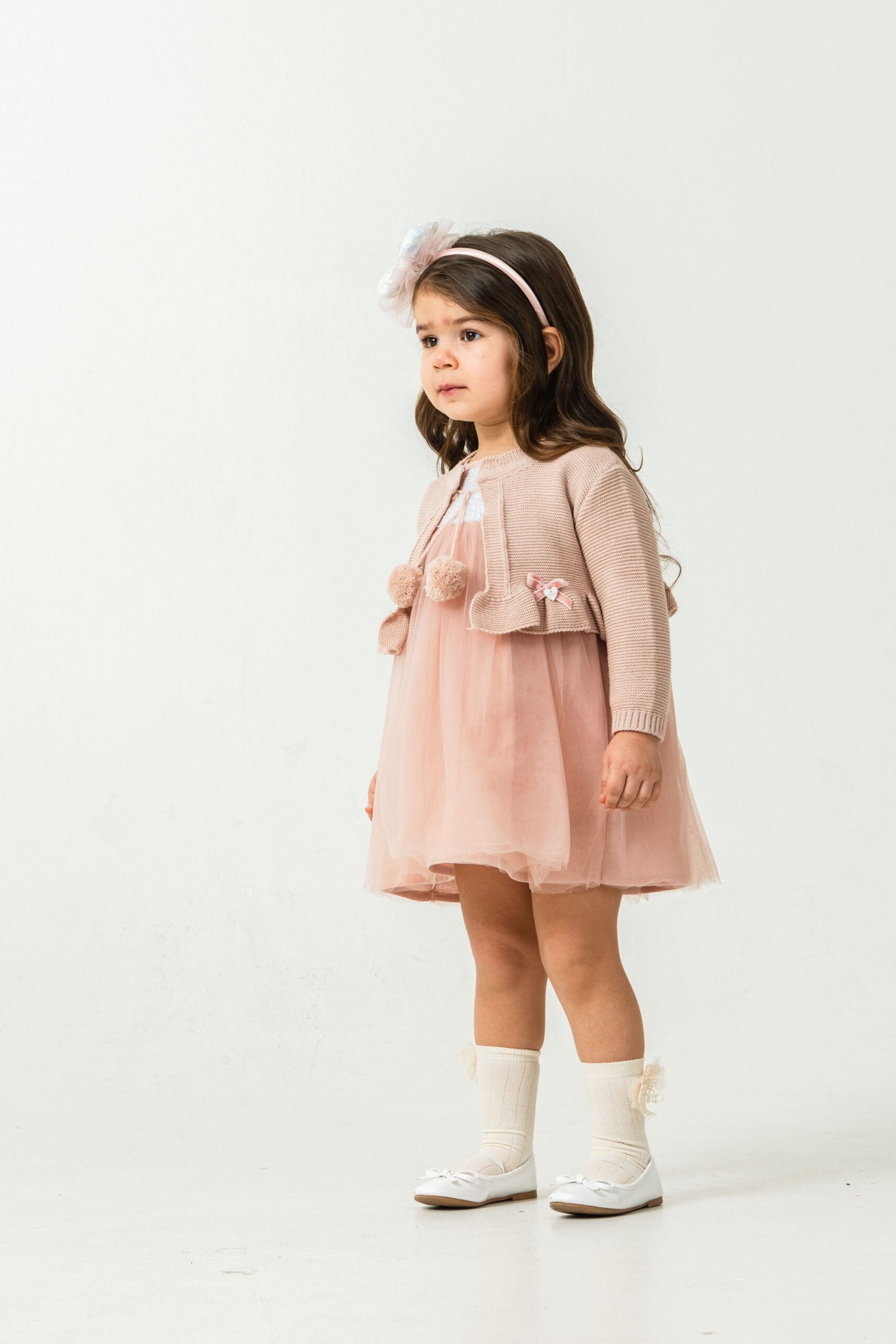 Payet Tokalı Trıko Bolero Hırka 3'lü Elbise - Görsel 5