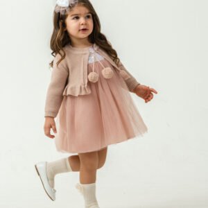 Payet Tokalı Trıko Bolero Hırka 3'lü Elbise