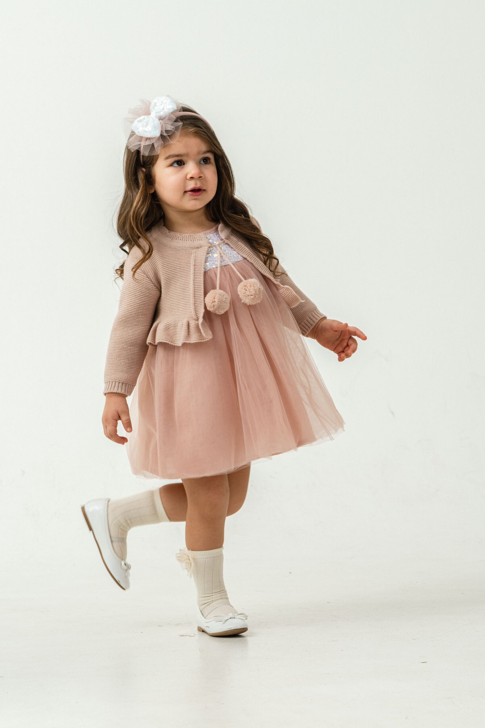 Payet Tokalı Trıko Bolero Hırka 3'lü Elbise